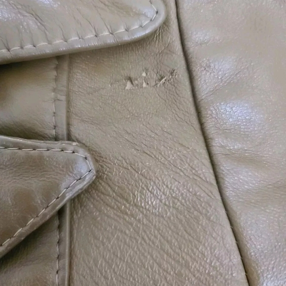 Vintage Tan Leather Jacket blazer M - Picture 5 of 7